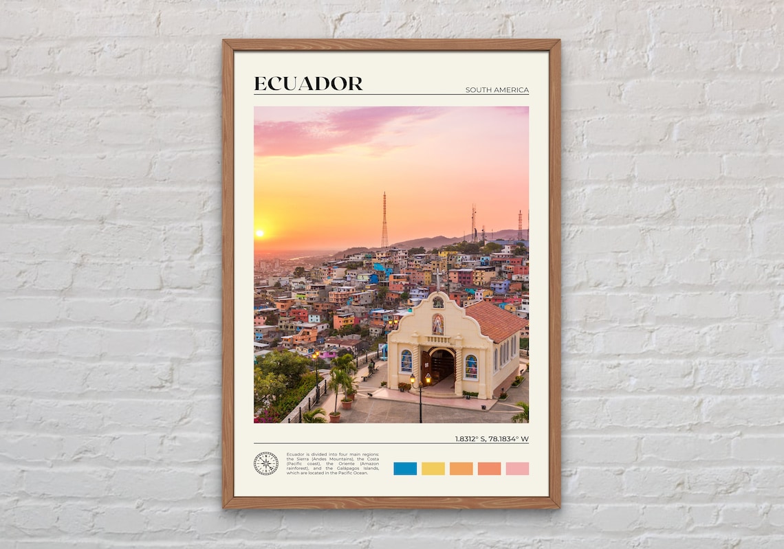 Ecuador Photo Poster, South America Wall Art