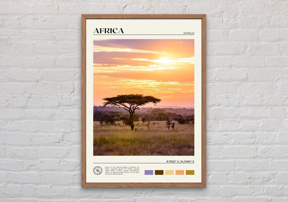 Africa Real Photo Print, World Cultural Wall Art