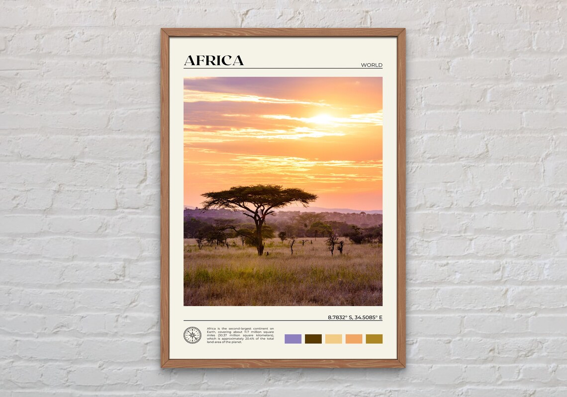 Africa Real Photo Print, World Cultural Wall Art