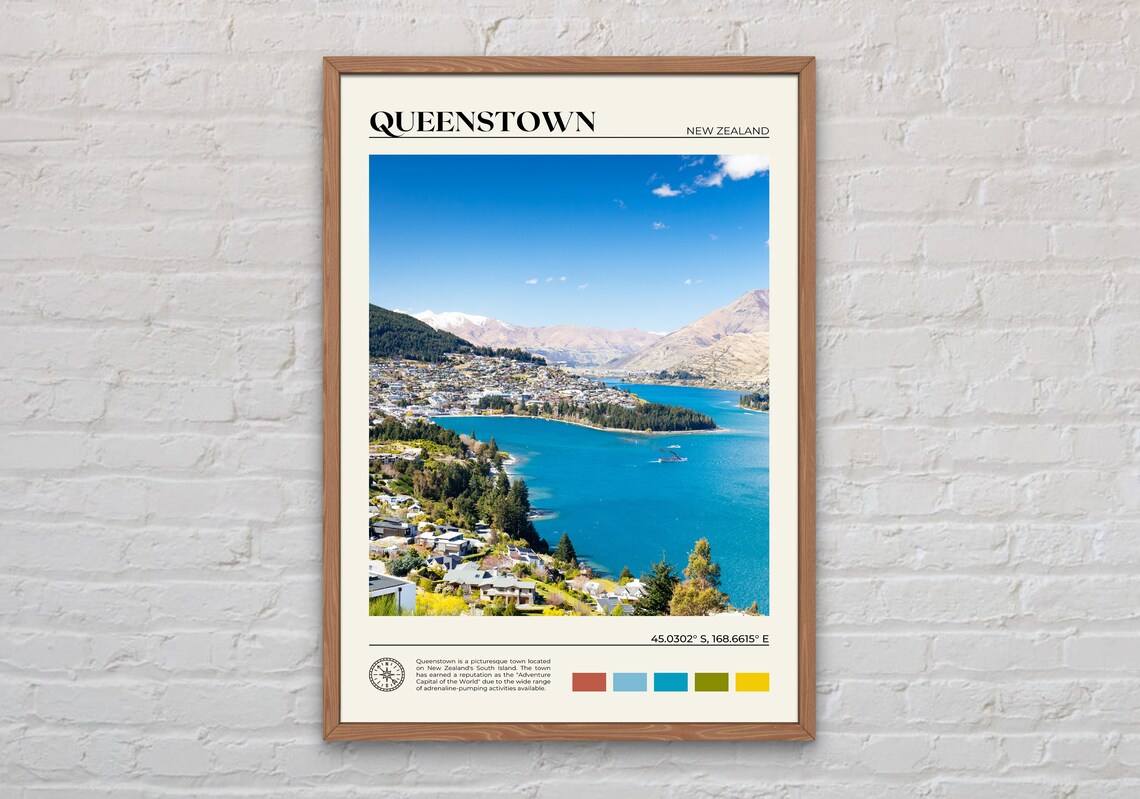 Queenstown Real Photo Travel Poster