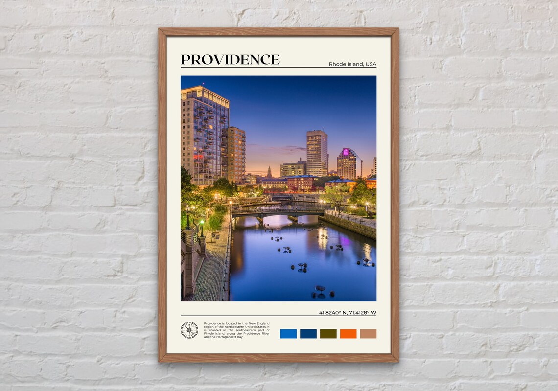 Providence Real Photo Poster, Rhode Island Travel Art