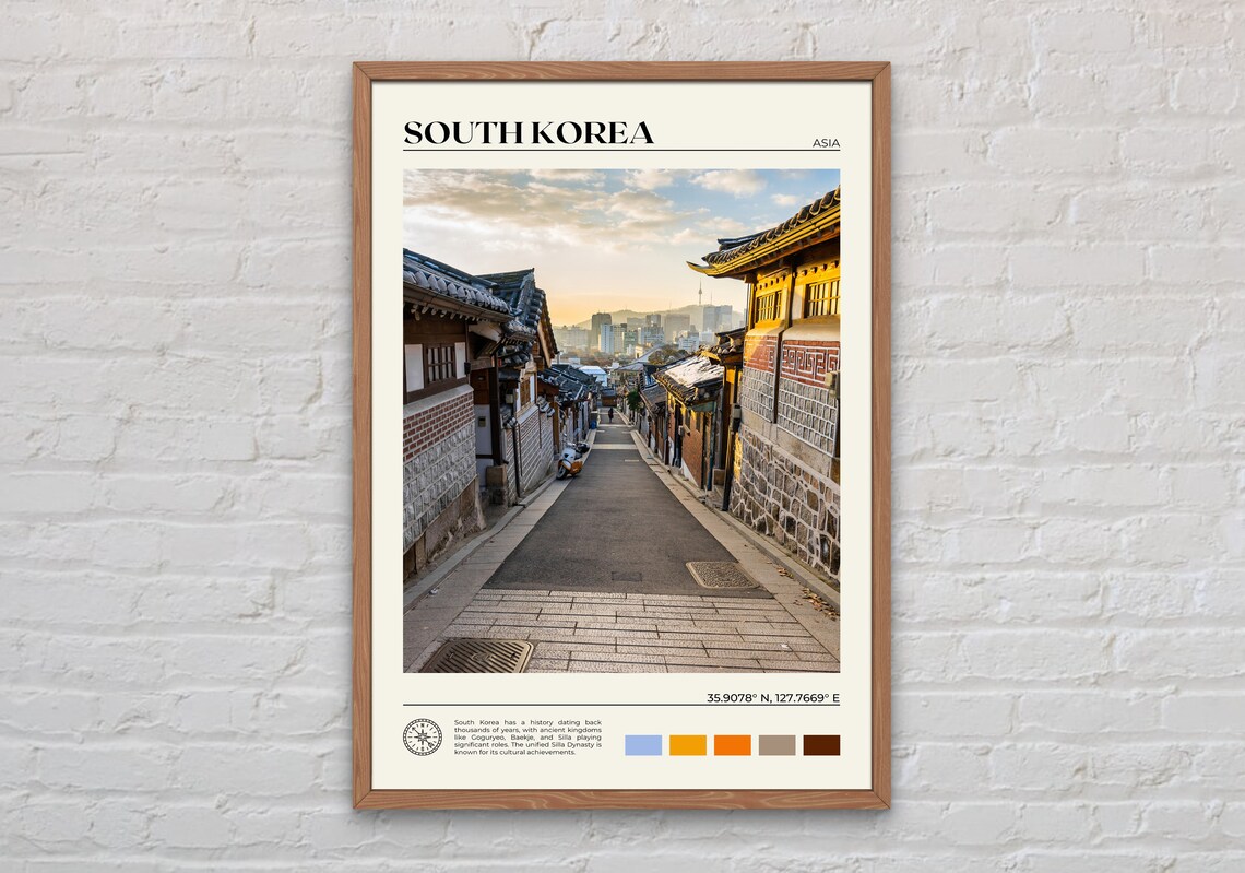 South Korea Real Photo Art Print, Travel Decor