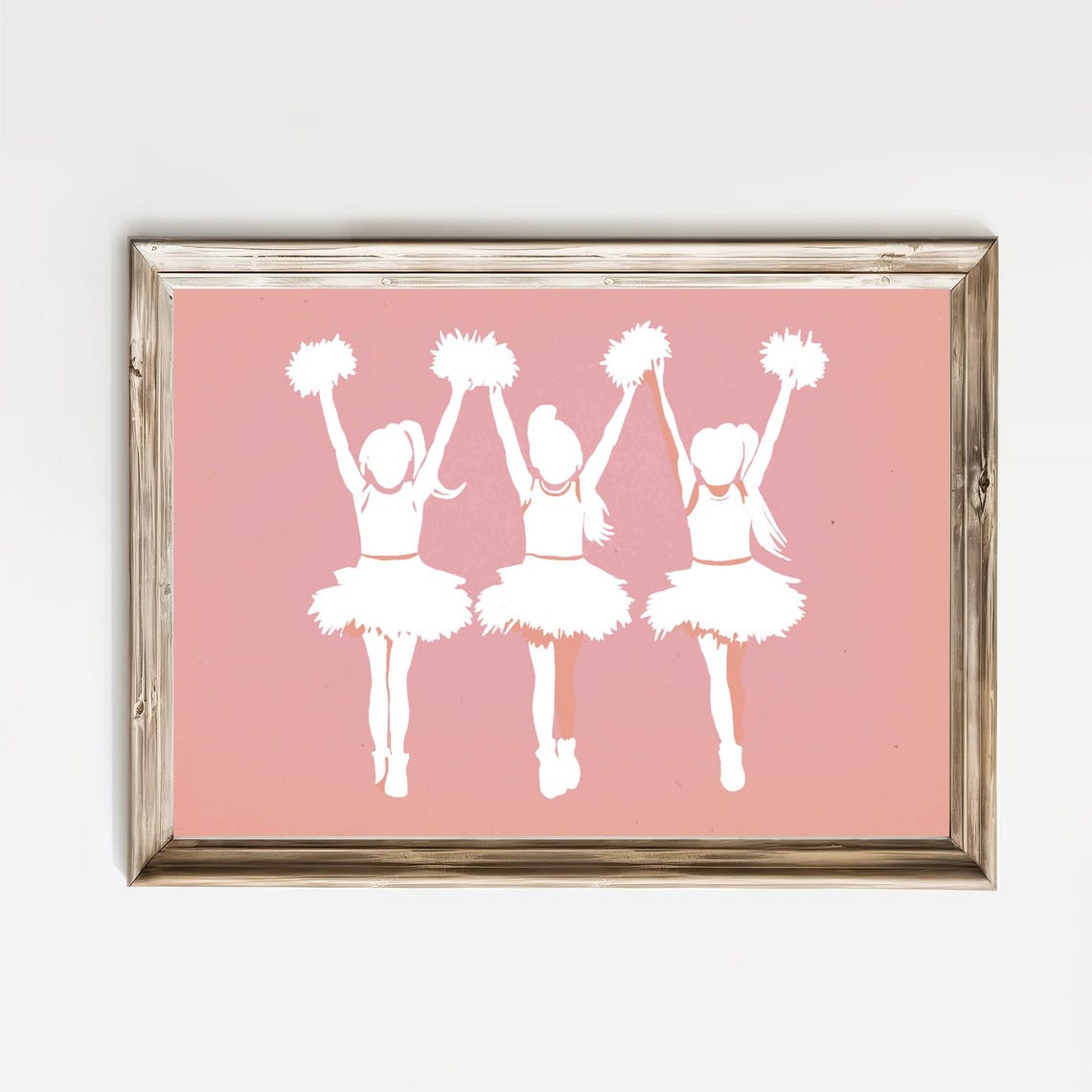 Cheerleading Girls Room Print Cheerleading Wall Art Girl Sport Decor Cheerleader Poster Art Girls Dancing Roompink Girls Room Decor