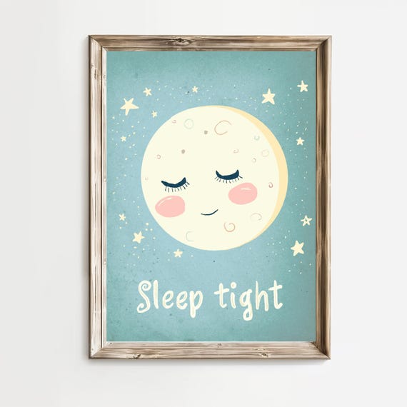 Positive Affirmation Prints Kids Nursery Motivational Positive Affirmations Poster Kids Moon Wall Art Decor Sleep Tight Art