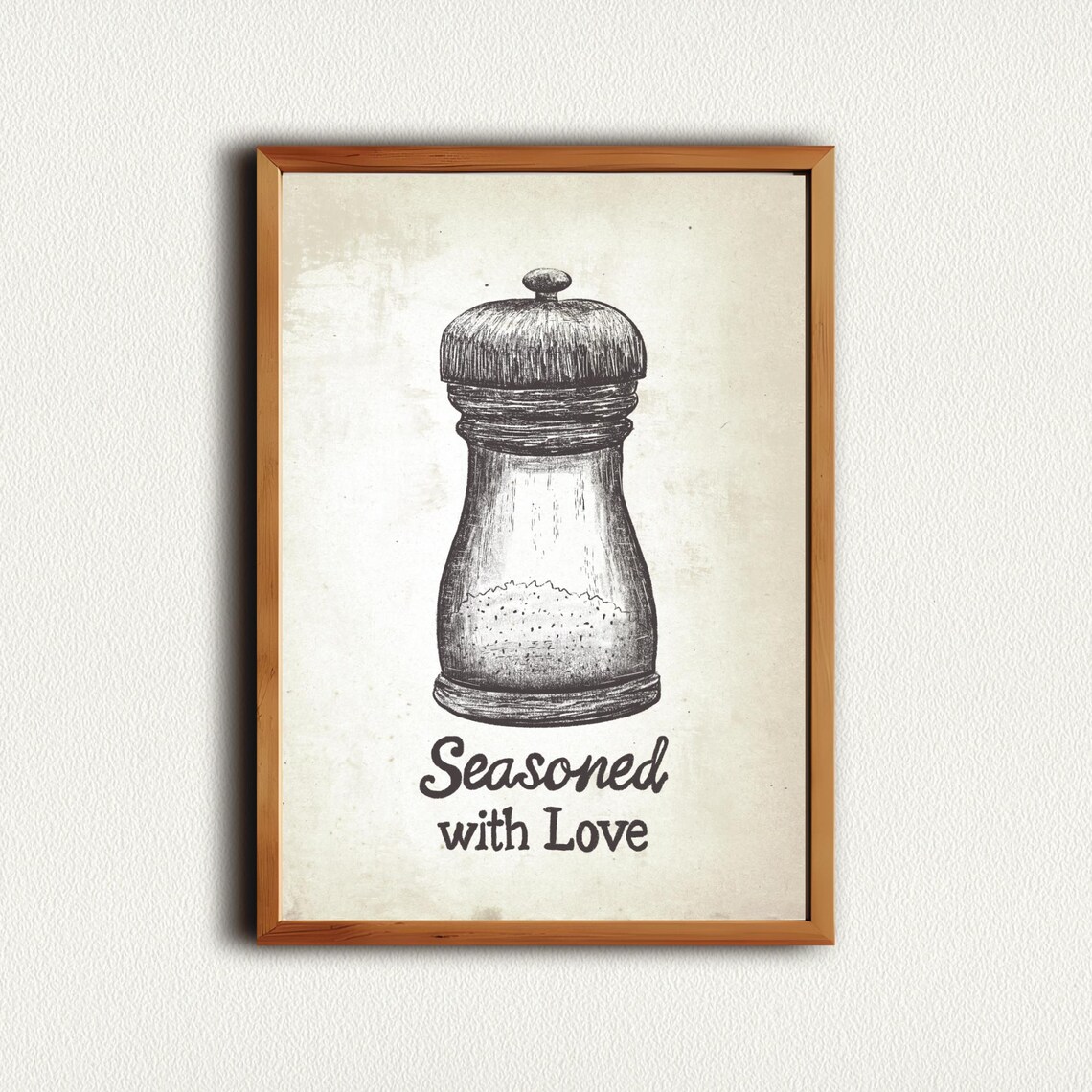 Seasoned With Love Salt Shaker Vintage Farmhouse Kitchen Poster - Image 4