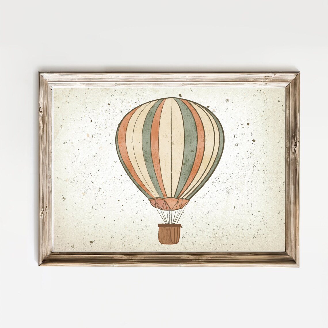 Hot Air Balloon Vintage Nursery Art Print