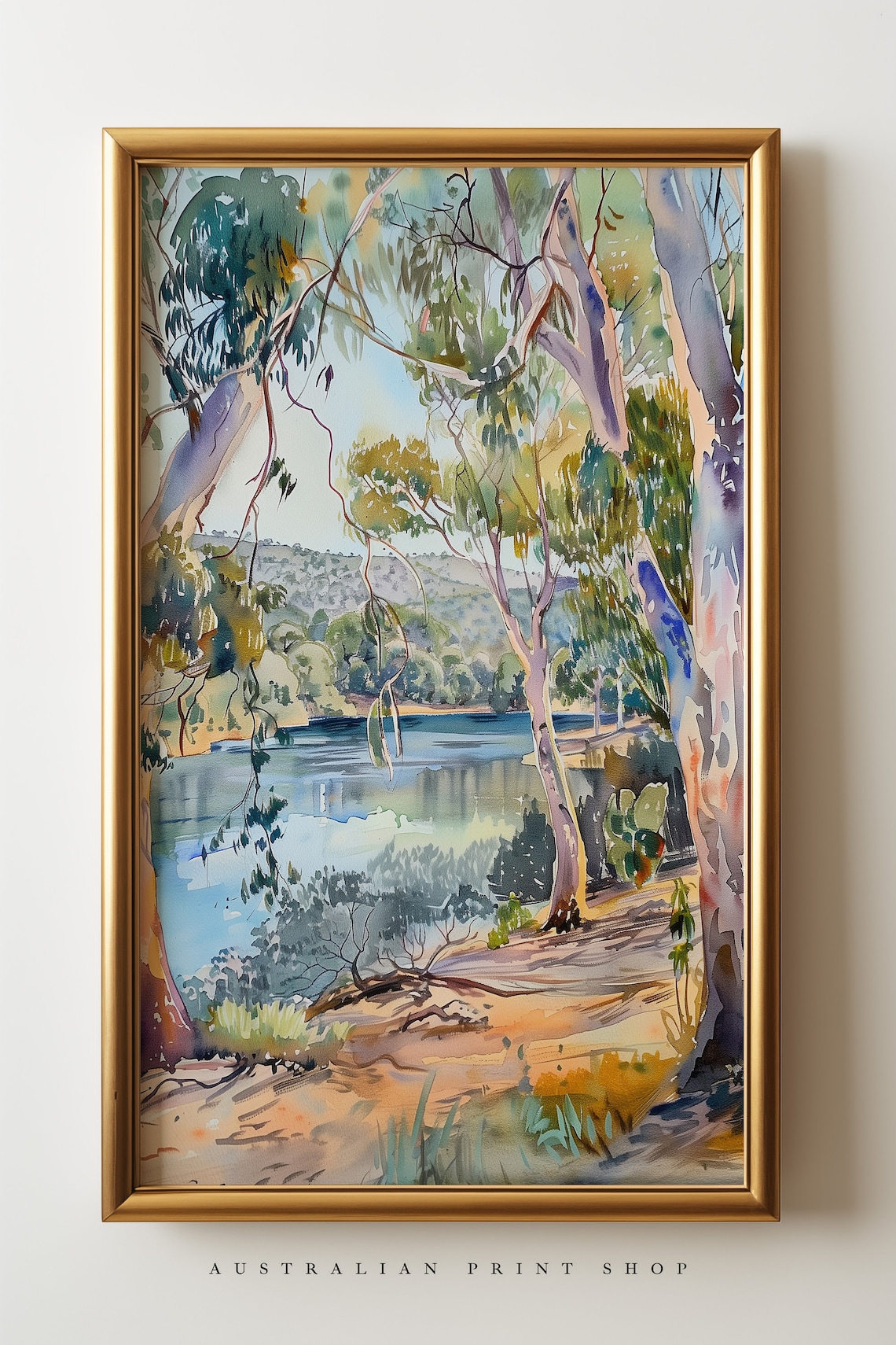 Australian Sunrise Landscape Art Print, Farmhouse Decor - Image 3