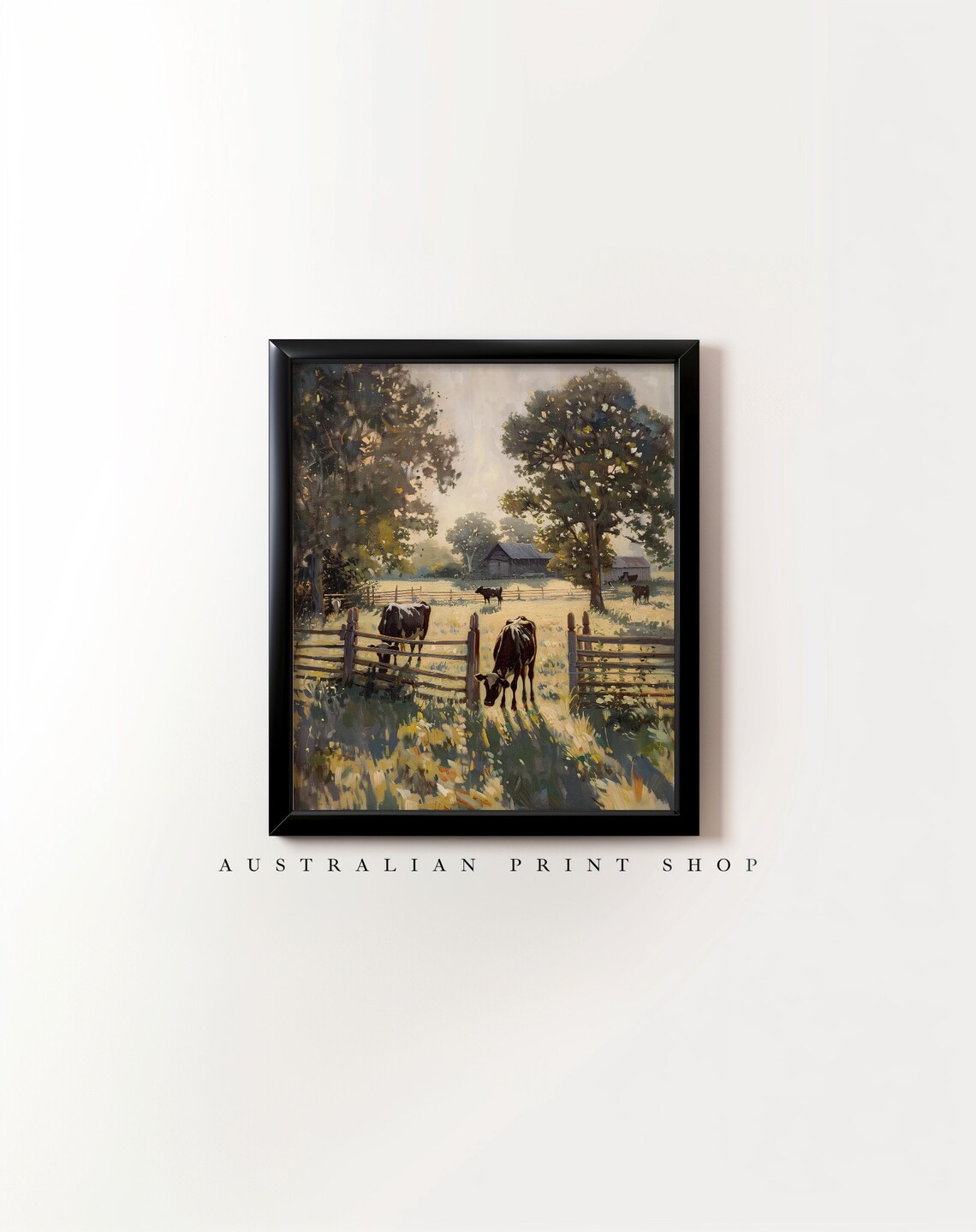 Vintage Country Cows Farmhouse Wall Art Print - Image 7