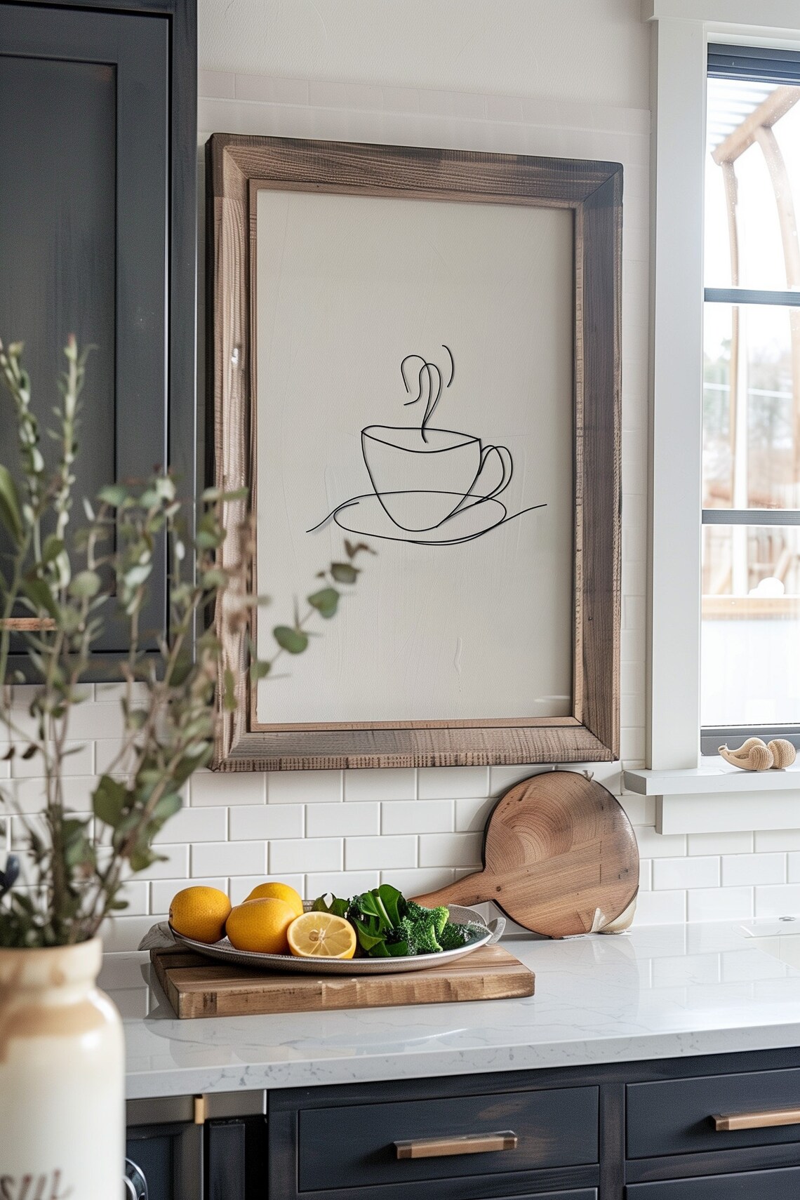 Minimalist Coffee And Tea Kitchen Art Inspirational Wall Line Art Print Minimalist Artwork Fine Line Print - Image 7