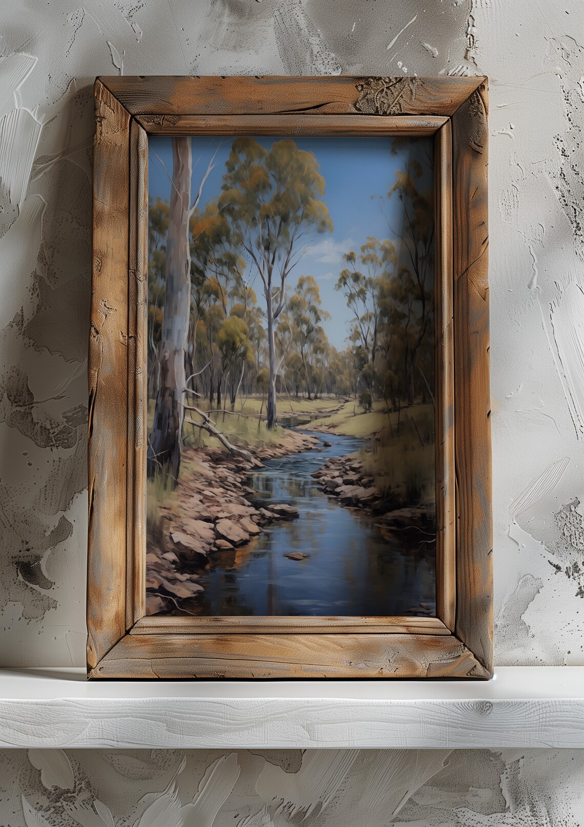 Old Gum Tree Creek, Australian Outback Art Print - Image 7