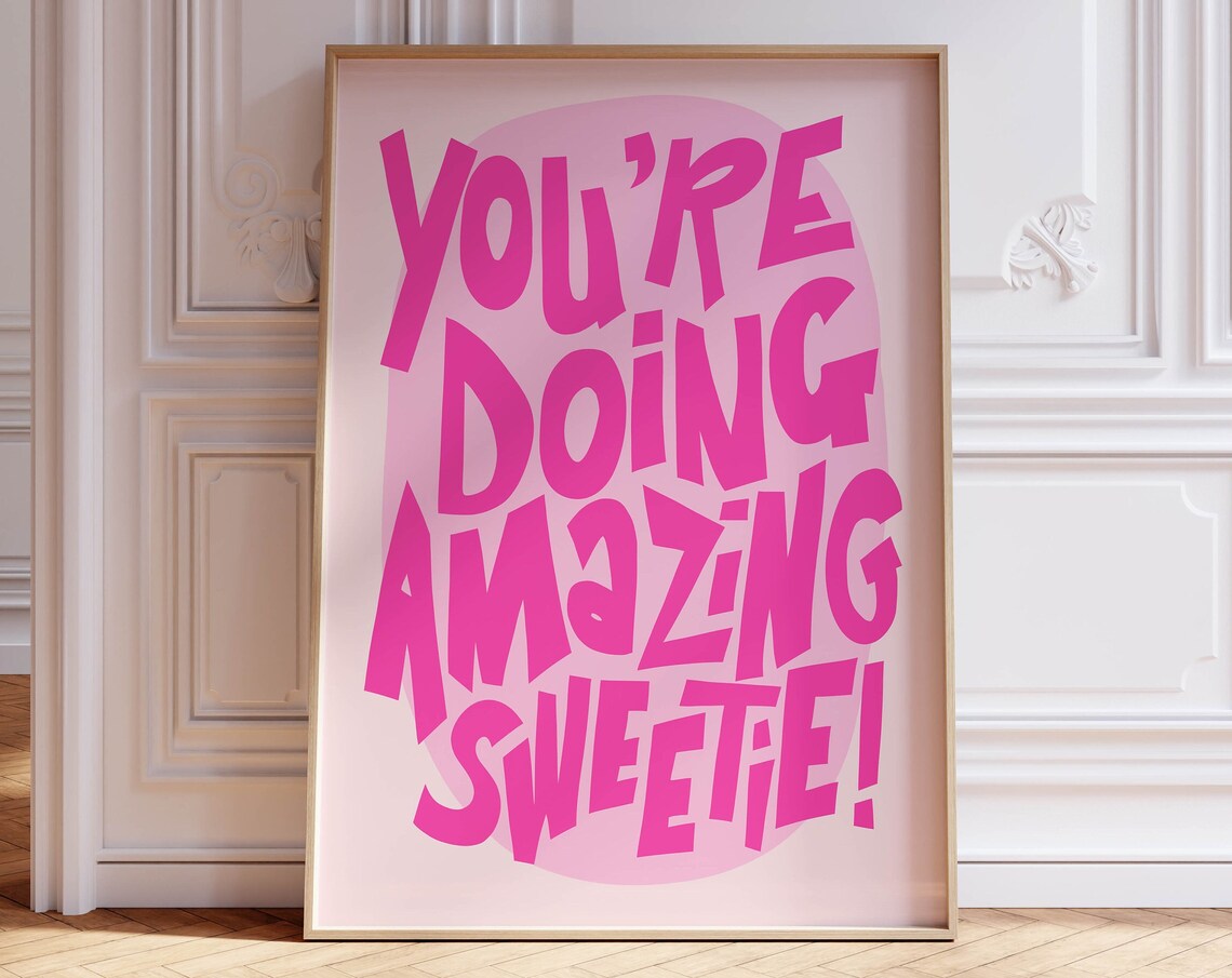 Motivational Girls Room Decor Typography Poster
