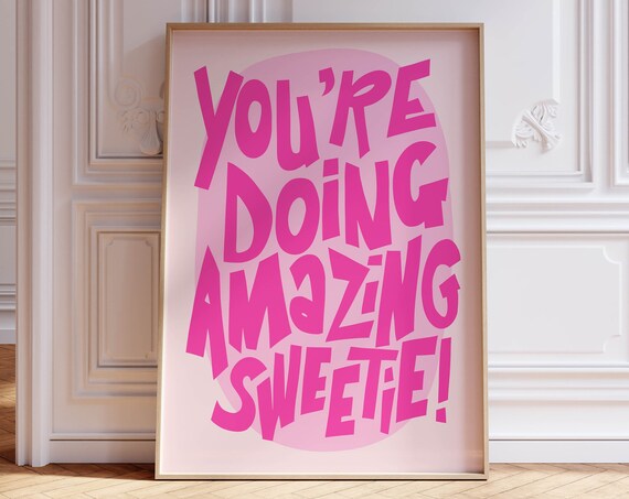 Motivational Girls Room Decor Typography Poster