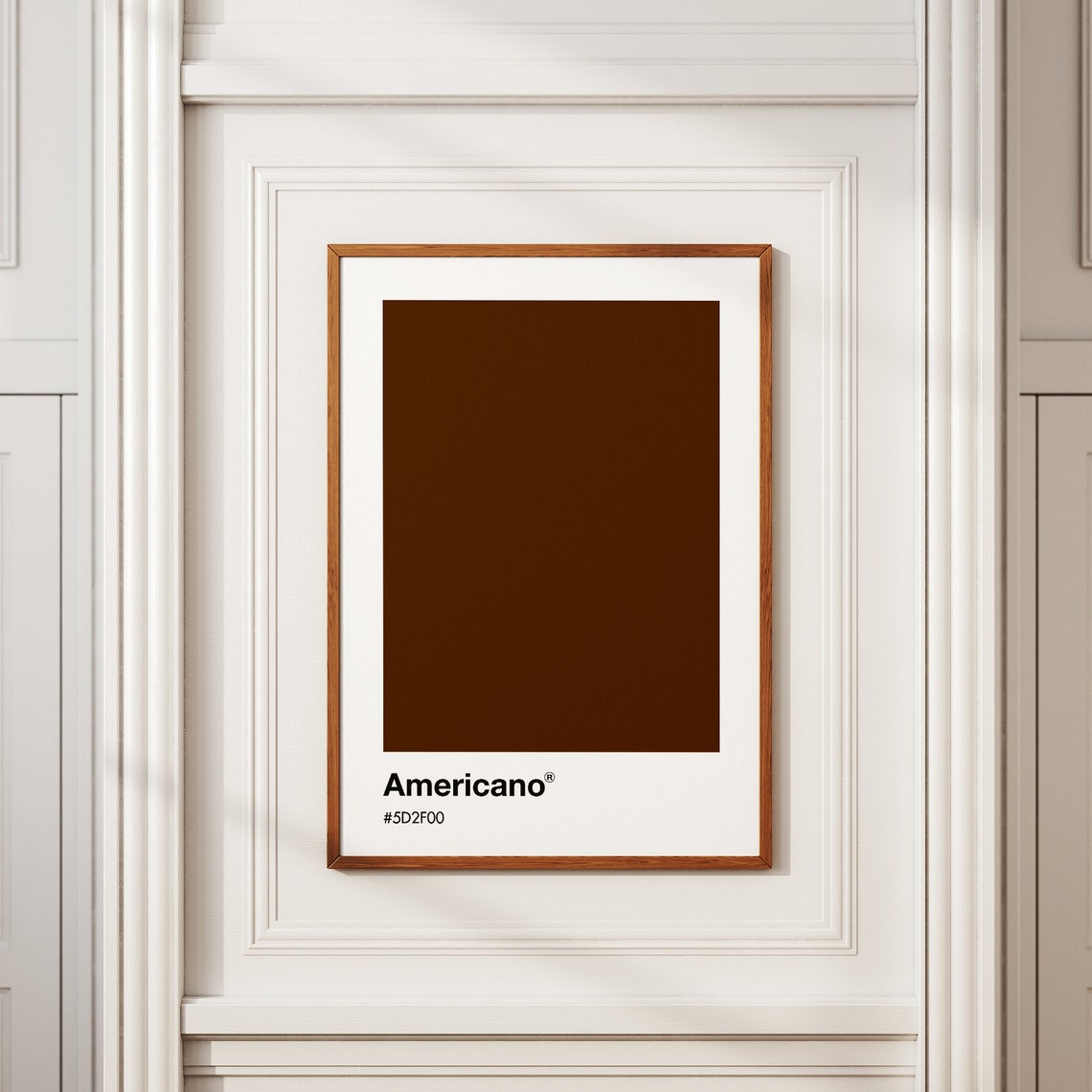Americano Brown Pantone Color Swatch Coffee Palette Art Poster - Image 3