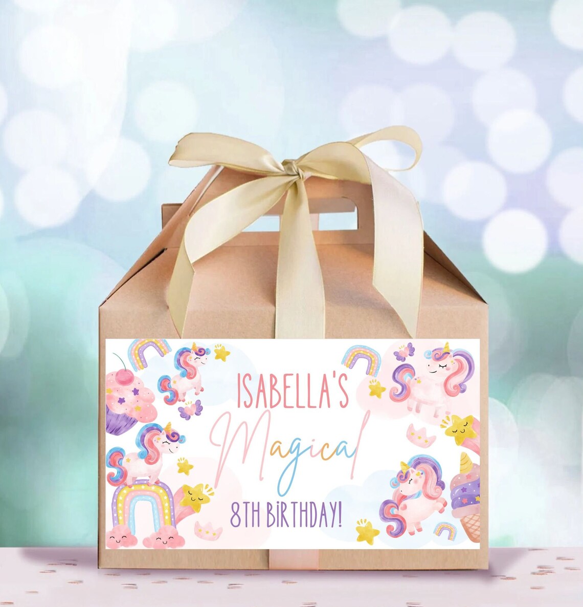 Unicorn Rainbow Birthday Invitation Magical Party Editable Invite Print - Image 2