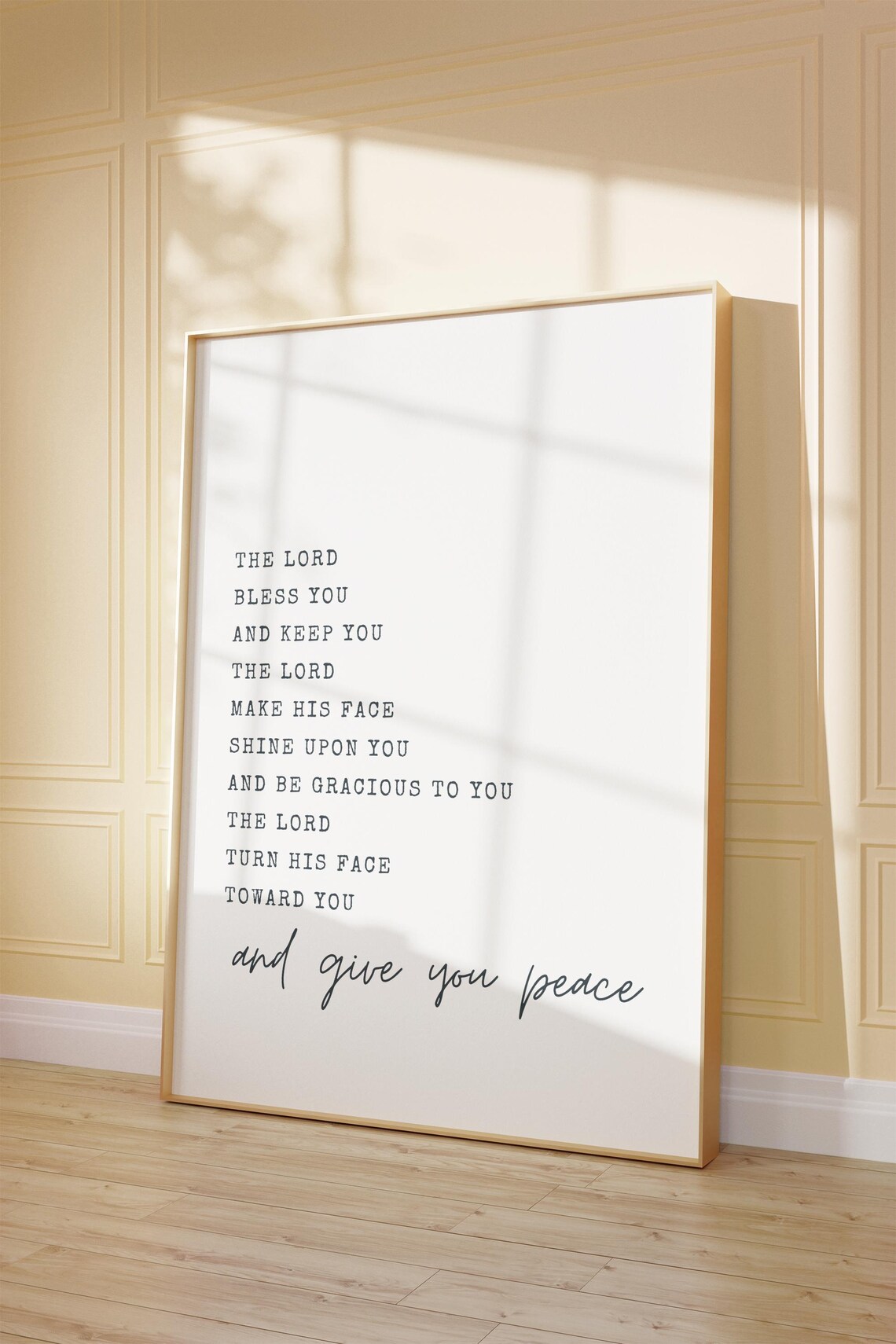 The Blessing Elevation Worship Lyrics Wall Art Print Numbers 624 26 Bible Verse Wall Art Print For Christian Home Decor