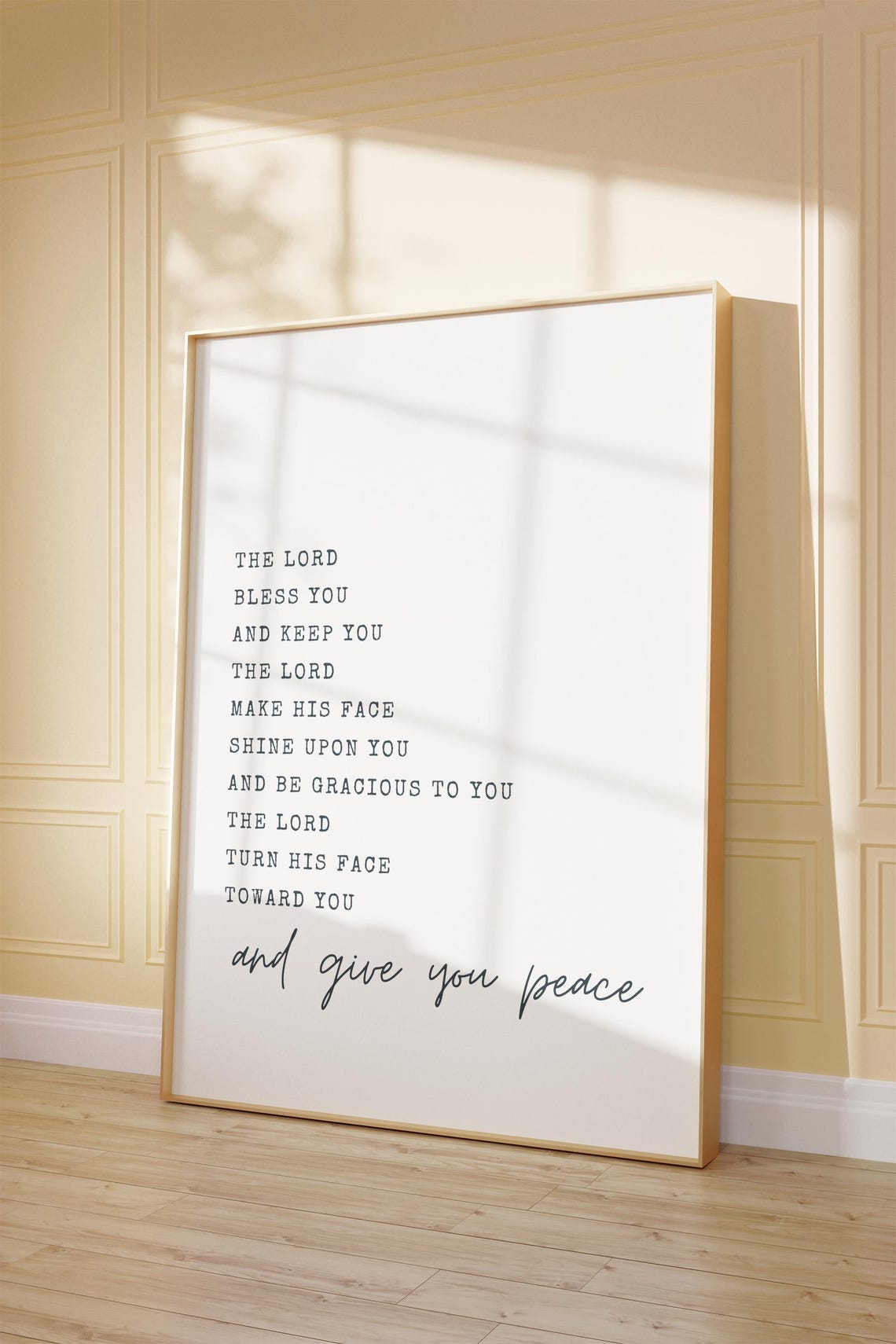 The Lord Bless You and Keep You Benediction Scripture Verse Poster