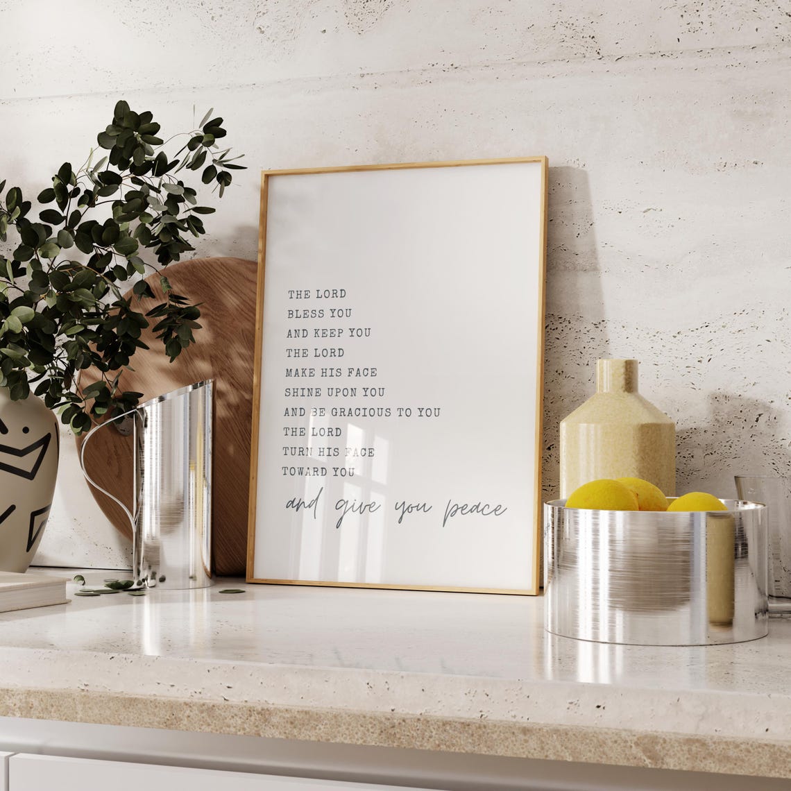 The Lord Bless You and Keep You Benediction Scripture Verse Poster - Image 2