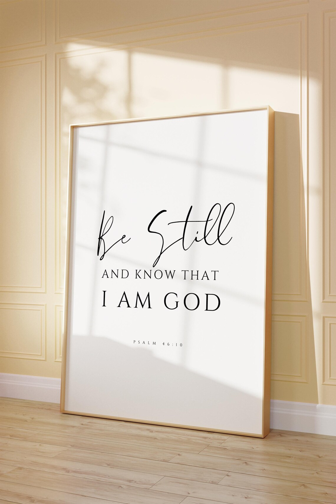 Psalm 4610 Be Still And Know That I Am God Scripture Wall Art Bible Verse Wall Art Modern Bible Verse