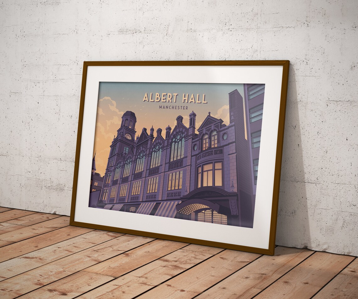 Albert Hall Manchester Travel Poster, Live Music Venue - Image 3