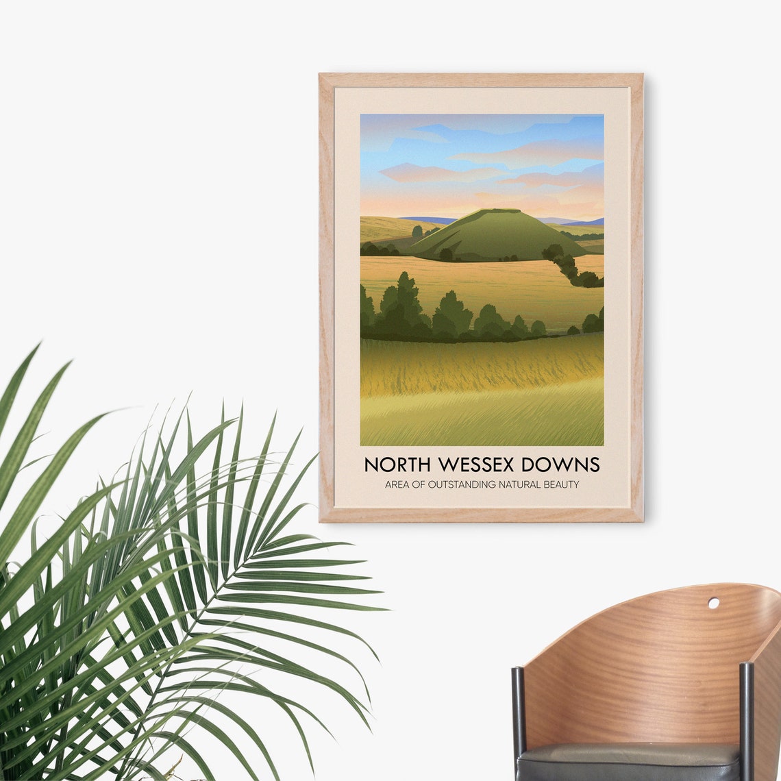 North Wessex Downs Aonb Poster Silbury Hill Uffington Horse White Horse Hill Vale Of Pewsey Avebury Stone Circle Vintage Travel Poster - Image 3