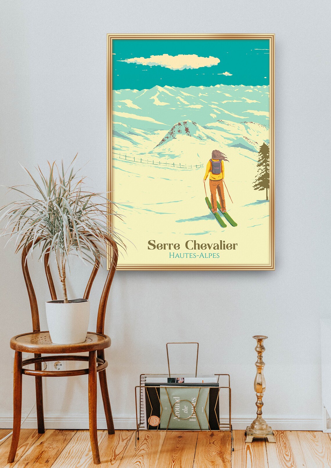Serre Chevalier Vintage Ski Resort Travel Poster - Image 2
