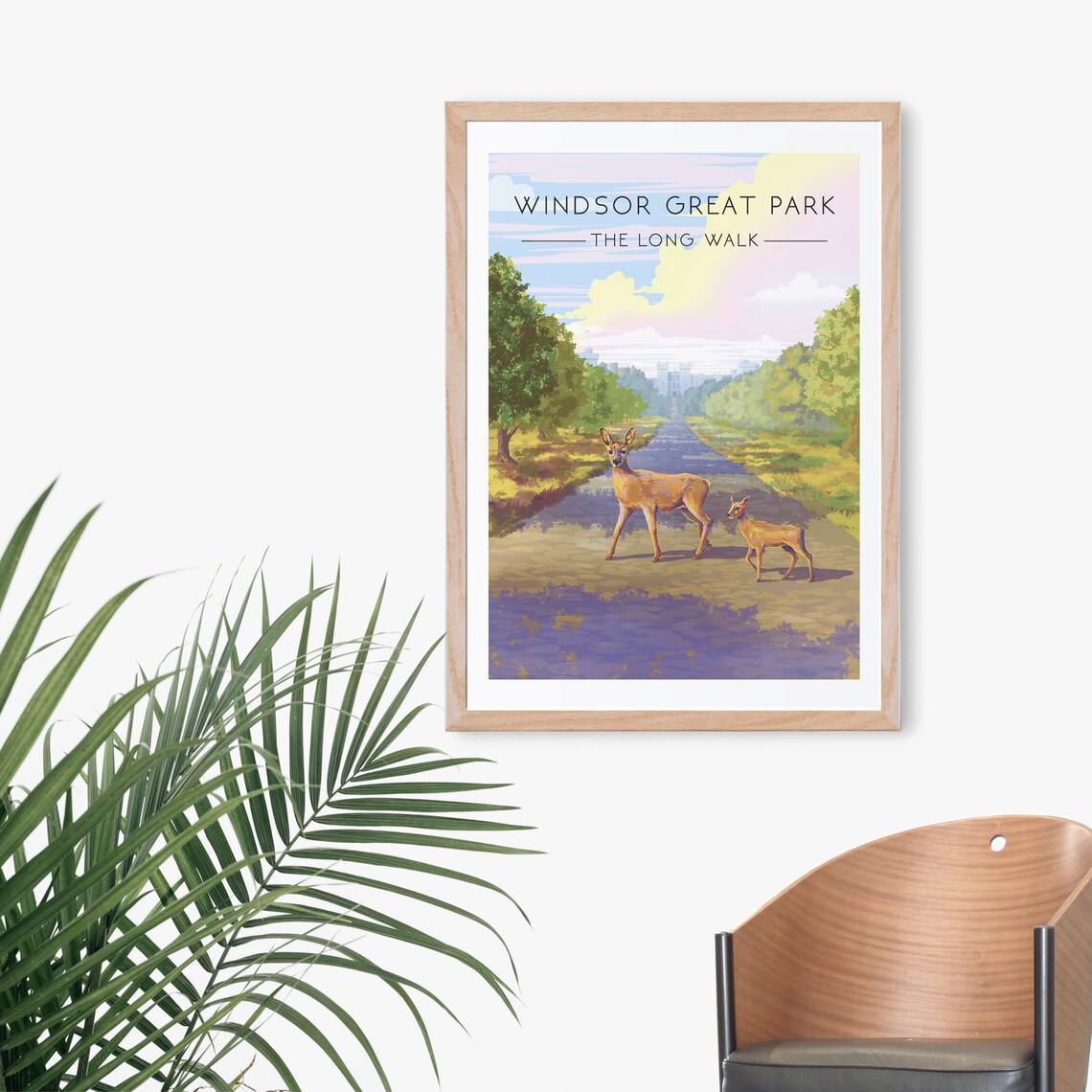 Windsor Great Park Vintage Travel Poster, Berkshire - Image 3
