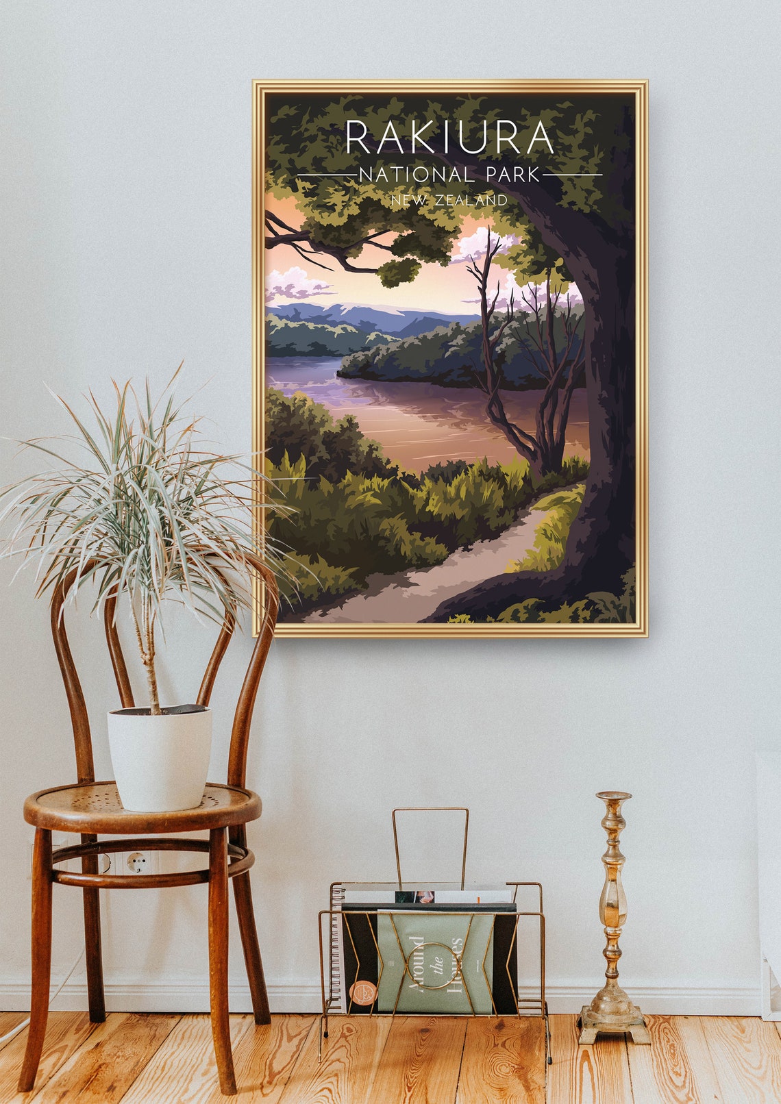 Rakiura National Park Poster Stewart Island New Zealand Travel Poster Vintage Travel Poster Abel Tasman Nz Wall Decor Framed Art Print - Image 2