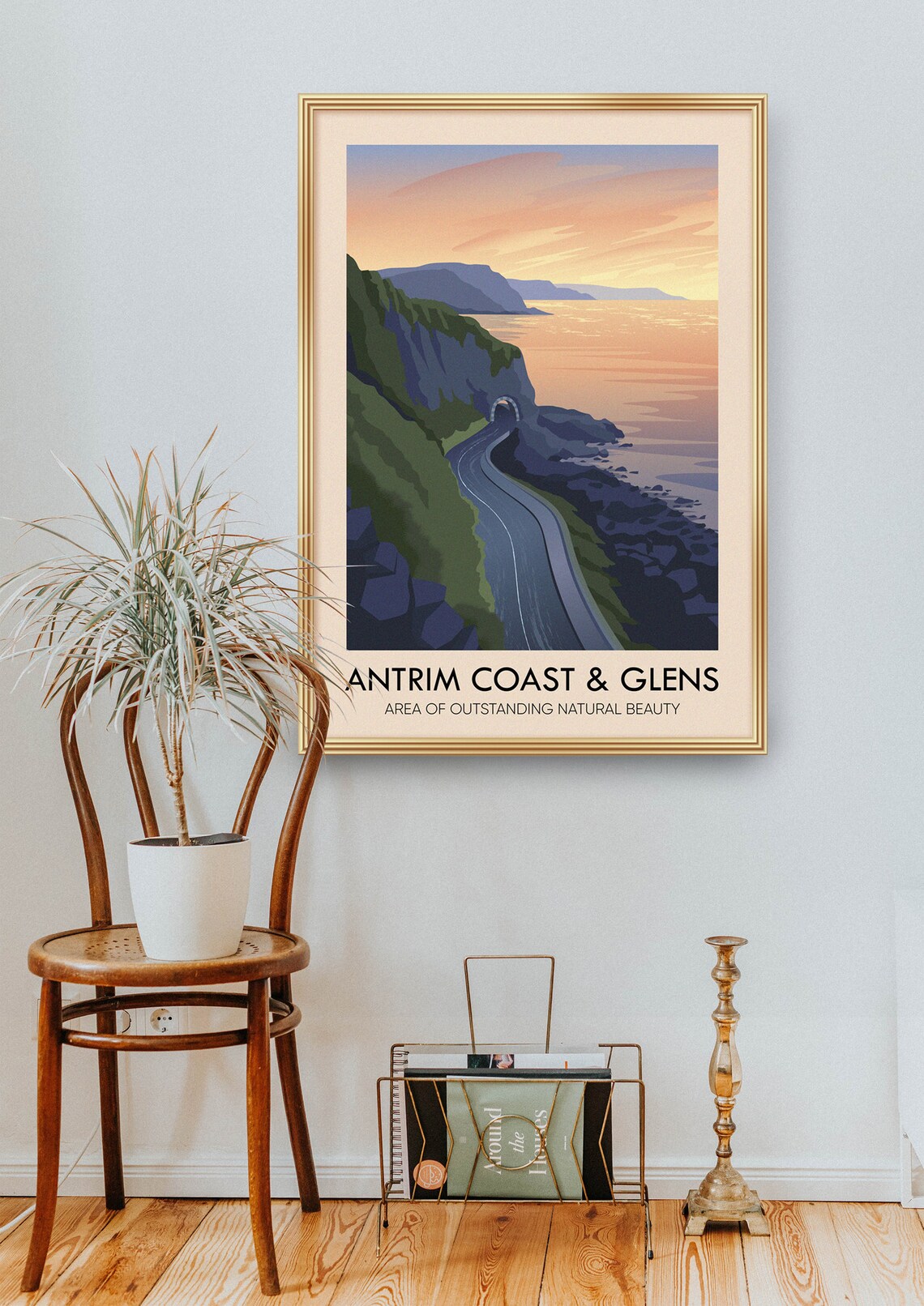 Antrim Coast And Glens AONB Vintage Travel Poster - Image 2