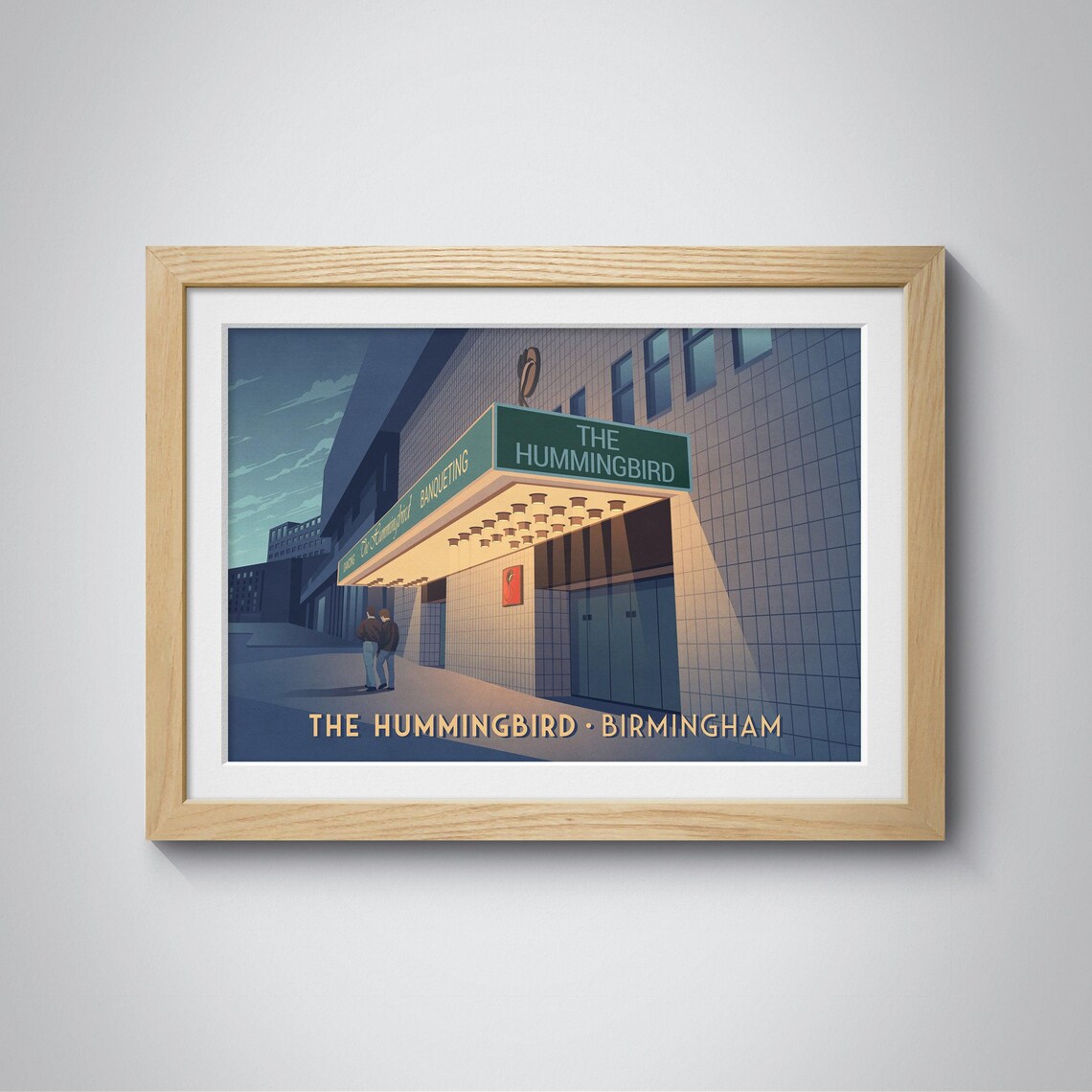 The Hummingbird Nightclub Birmingham Vintage Travel Poster - Image 3