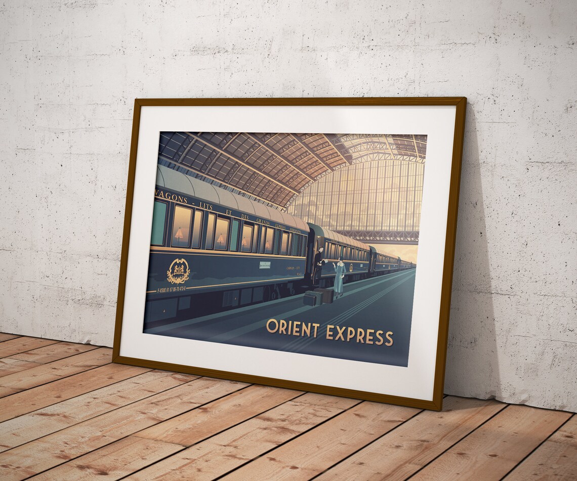 Orient Express Vintage Travel Poster, Railway Art Print - Image 3