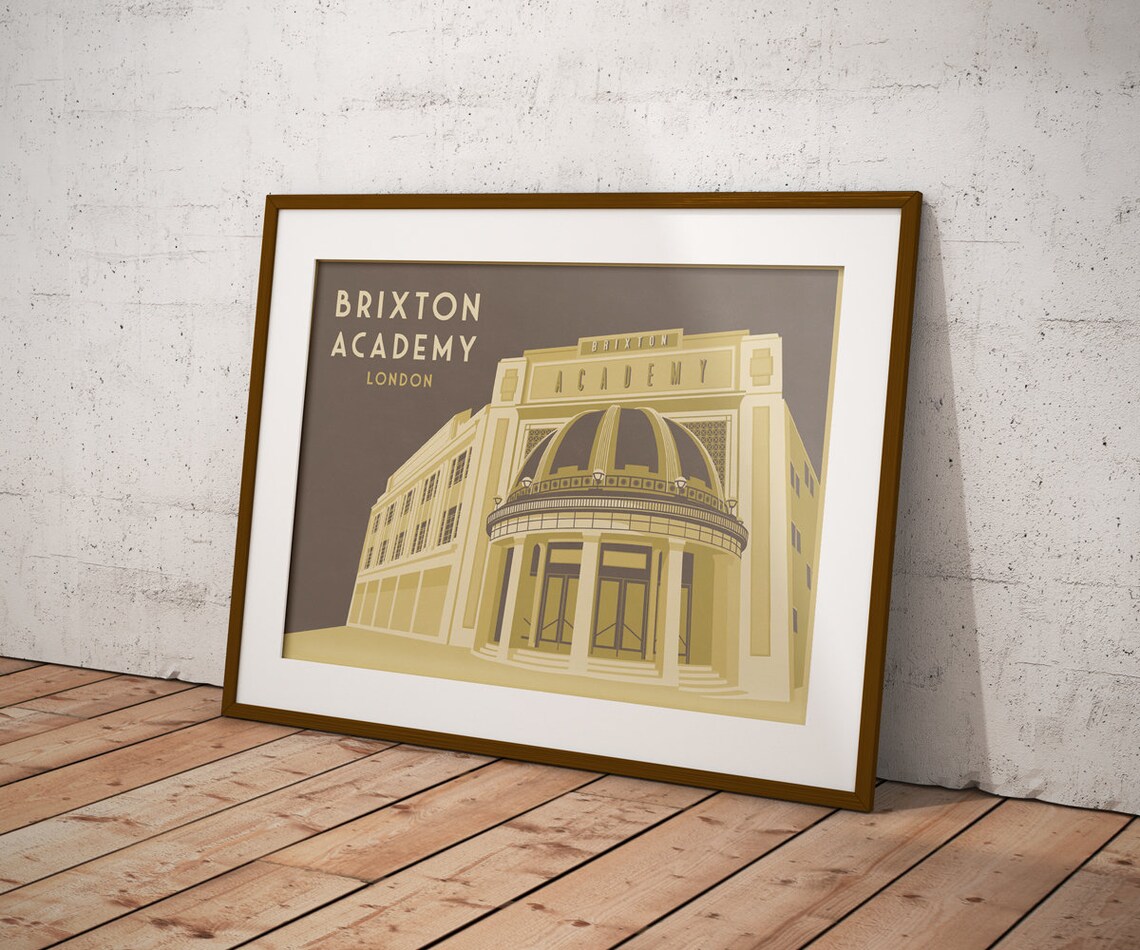 Brixton Academy London Art Deco Music Venue Poster - Image 3