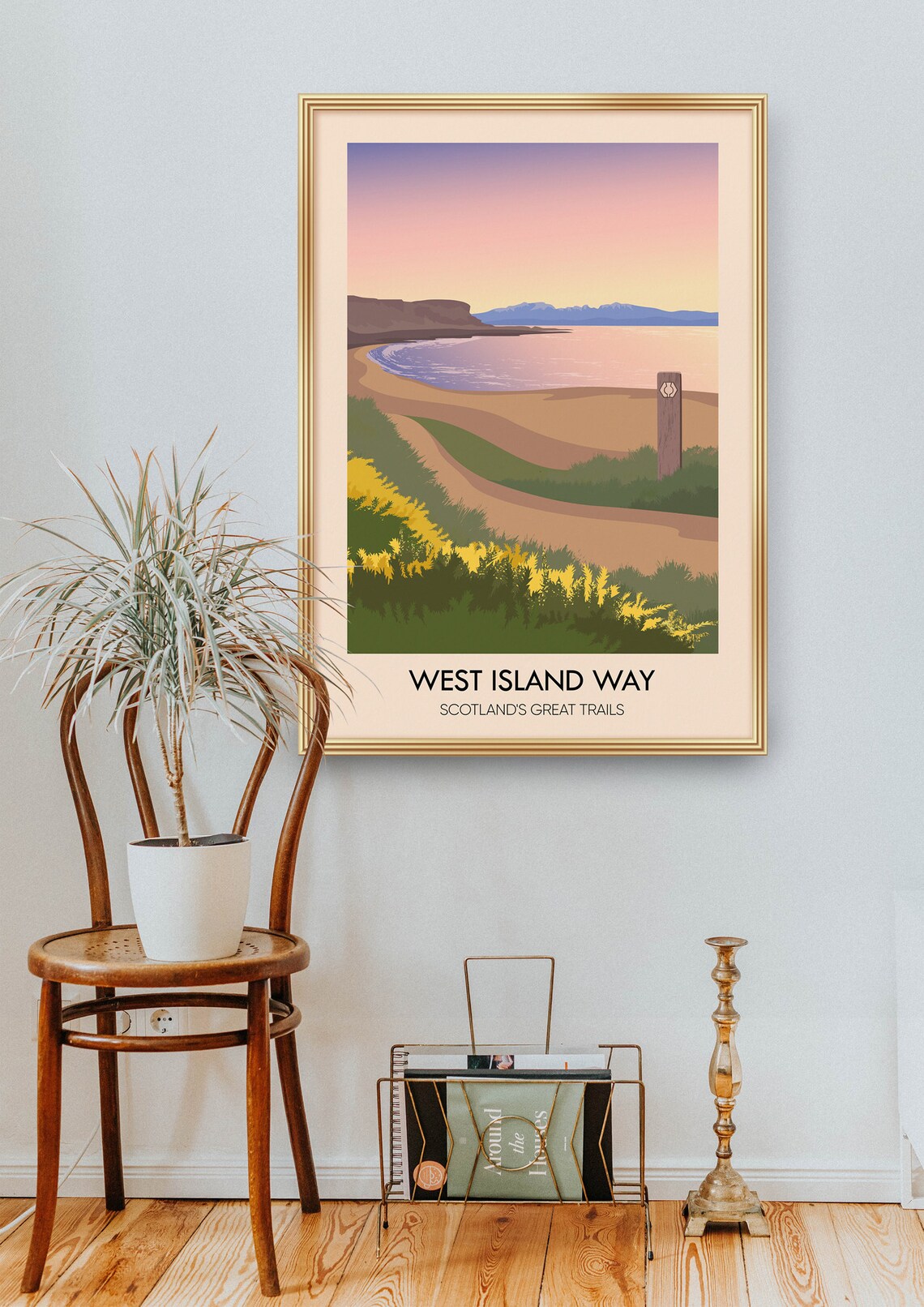 West Island Way Vintage Travel Poster, Scottish Hiking - Image 2