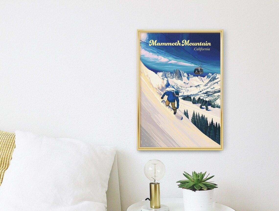 Mammoth Mountain Vintage California Travel Poster - Image 3