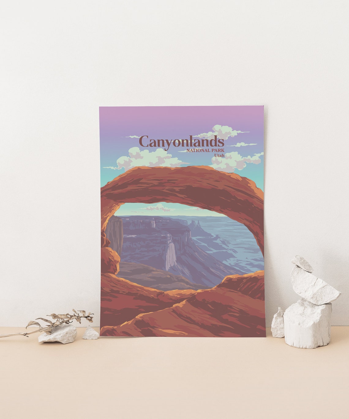Canyonlands Mesa Arch National Park Utah Vintage Travel Poster - Image 4
