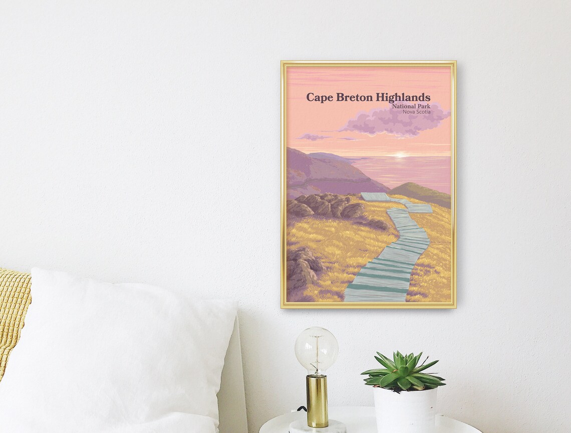 Cape Breton Highlands National Park Vintage Travel Poster - Image 3