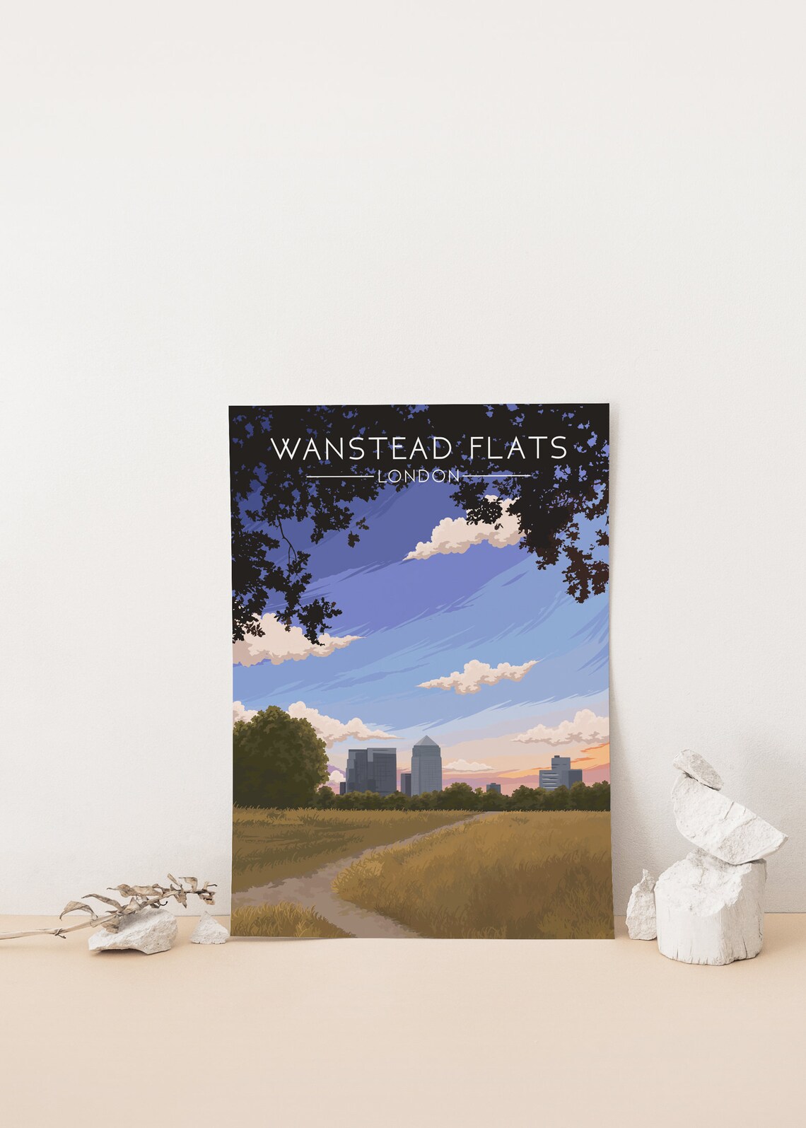 Wanstead Flats London Parks Travel Poster Print - Image 4