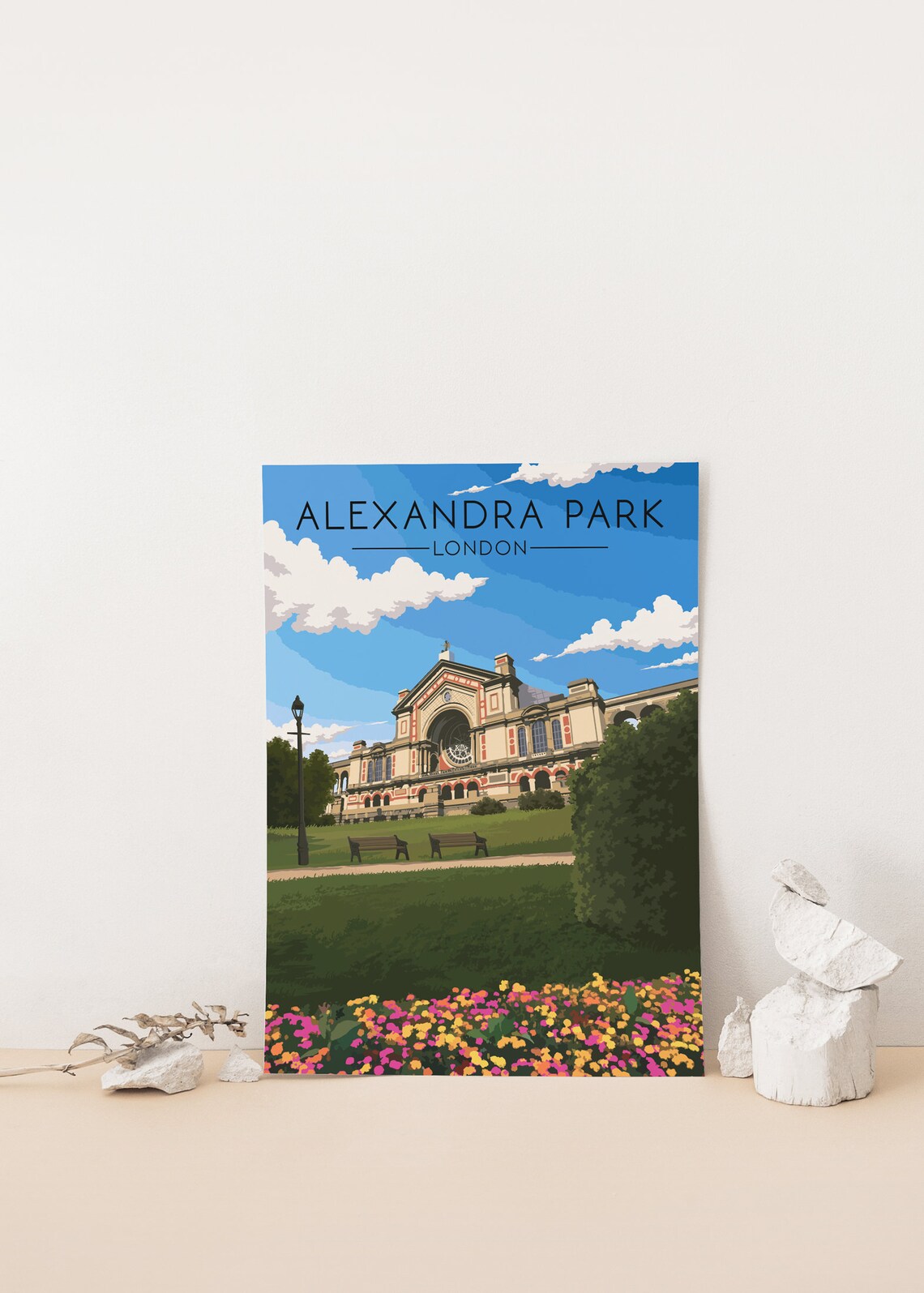 Alexandra Park London Vintage Travel Poster Print - Image 4