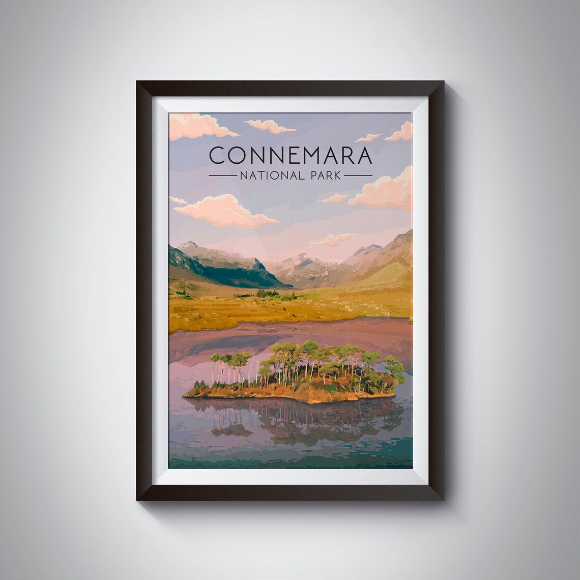 Connemara National Park Vintage Travel Poster