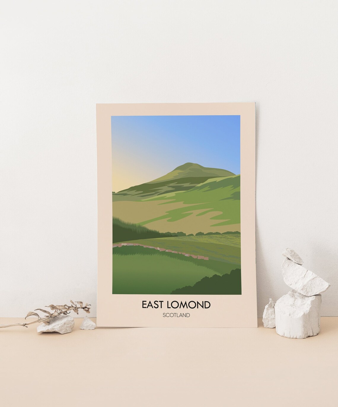 East Lomond Scotland Lomond Hills Fife Golden Evening Light Poster - Image 4