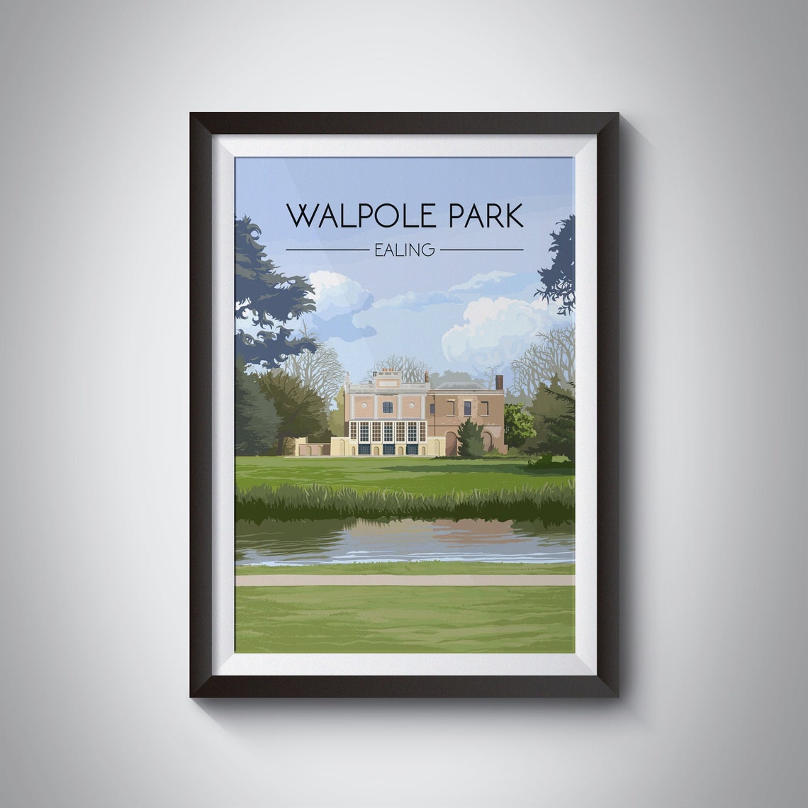 Walpole Park Ealing Manor House Riverside Grand Green Lawn Poster