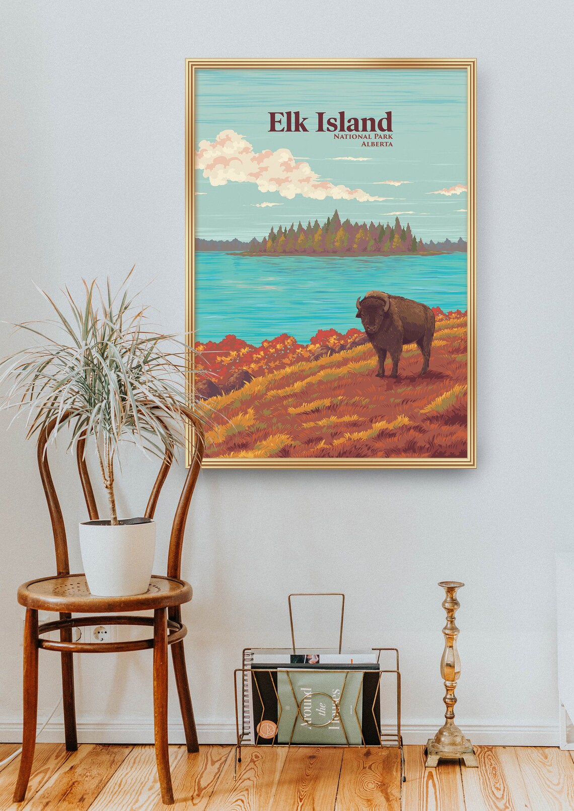 Elk Island National Park Vintage Travel Poster - Image 2