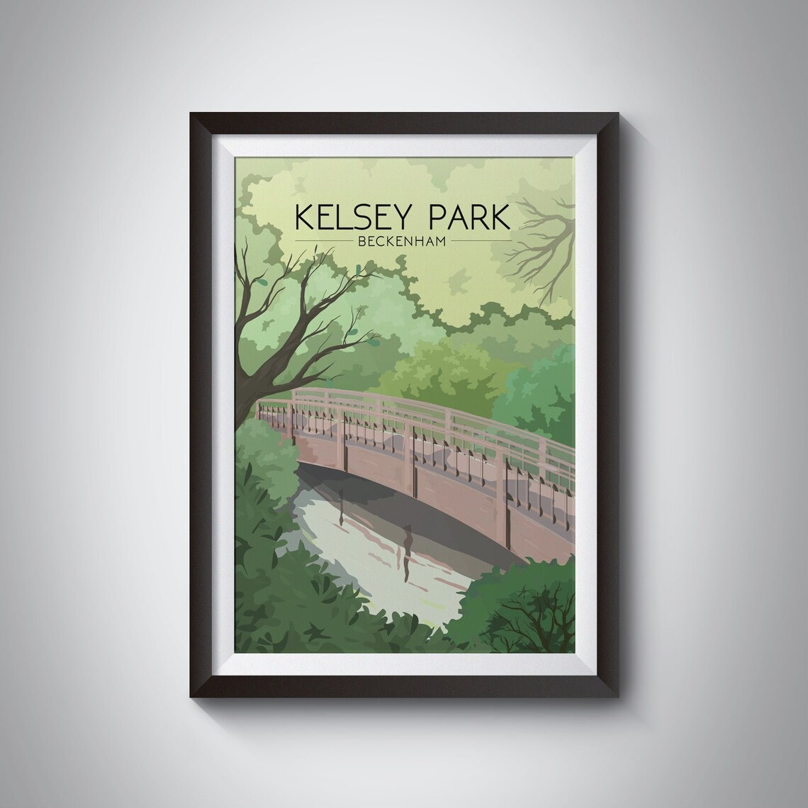 Kelsey Park London Vintage Travel Poster, Beckenham