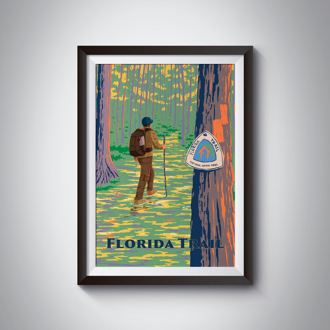 Florida Trail Travel Poster, National Scenic Trail