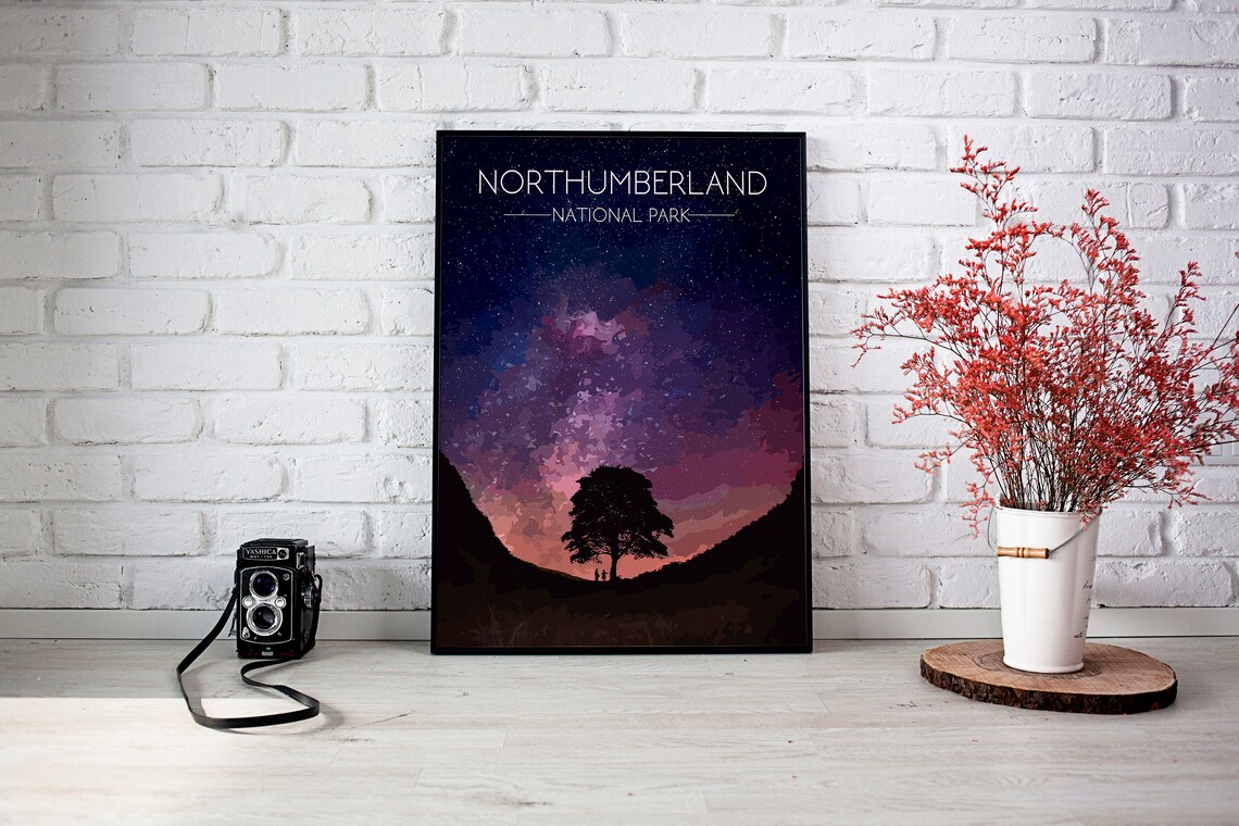 Northumberland National Park Vintage Travel Poster - Image 4