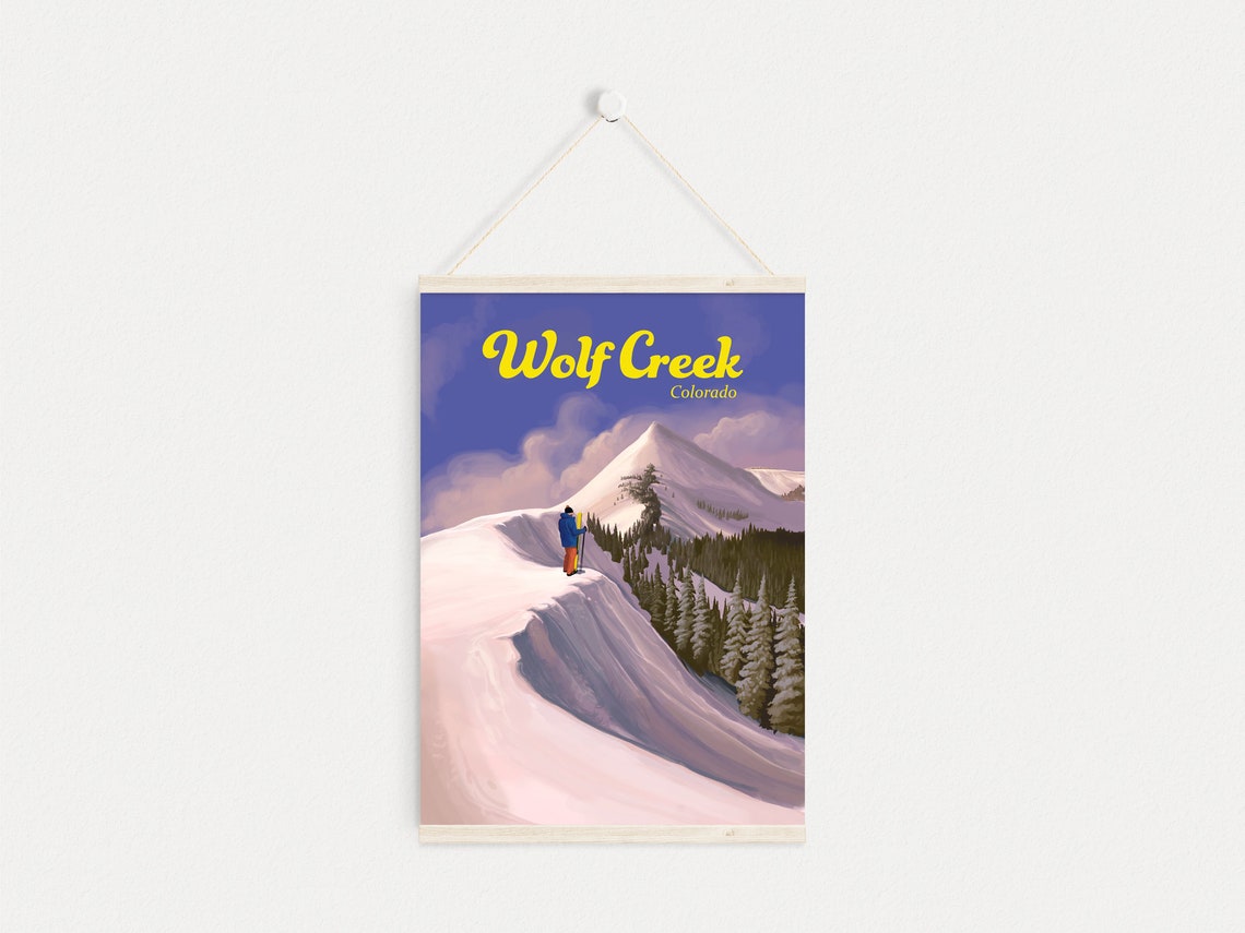 Wolf Creek Ski Resort Snowy Peak Colorado Winter Travel Poster - Image 4