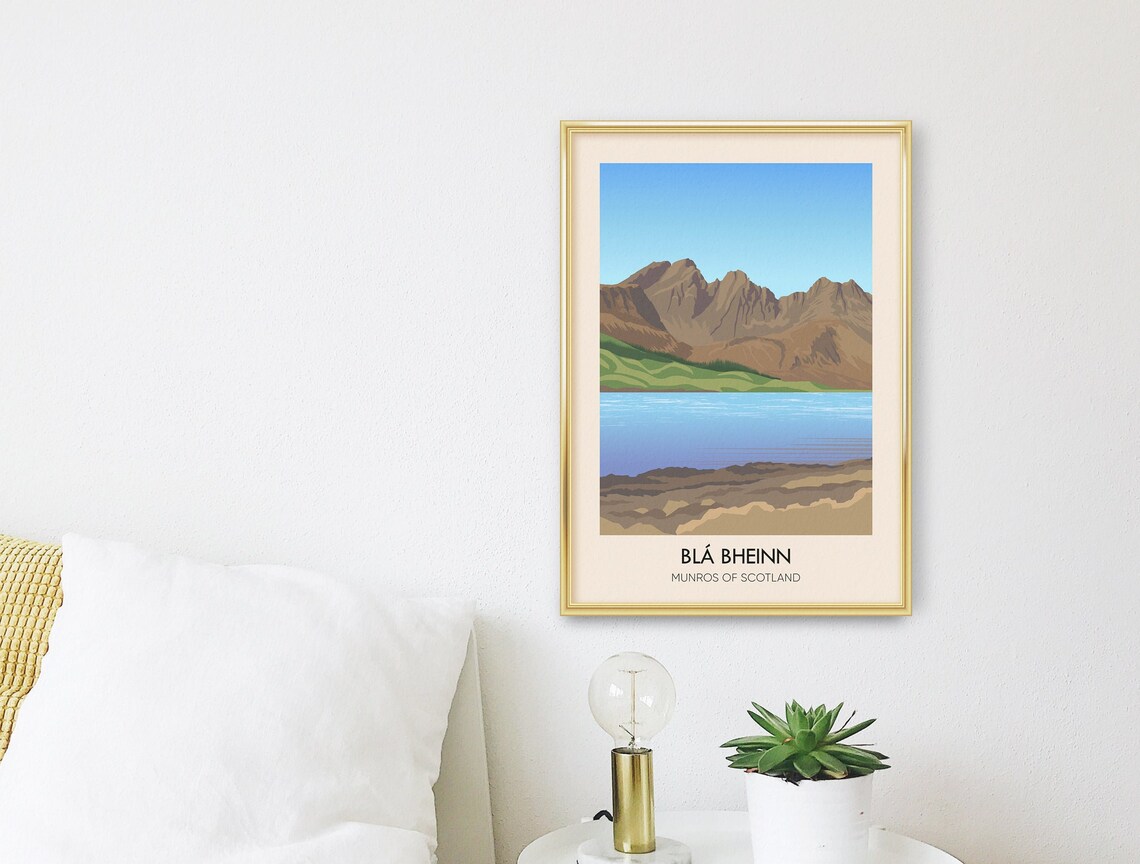 Bla Bheinn Munros Of Scotland Isle Of Skye Peak Landscape Poster - Image 3