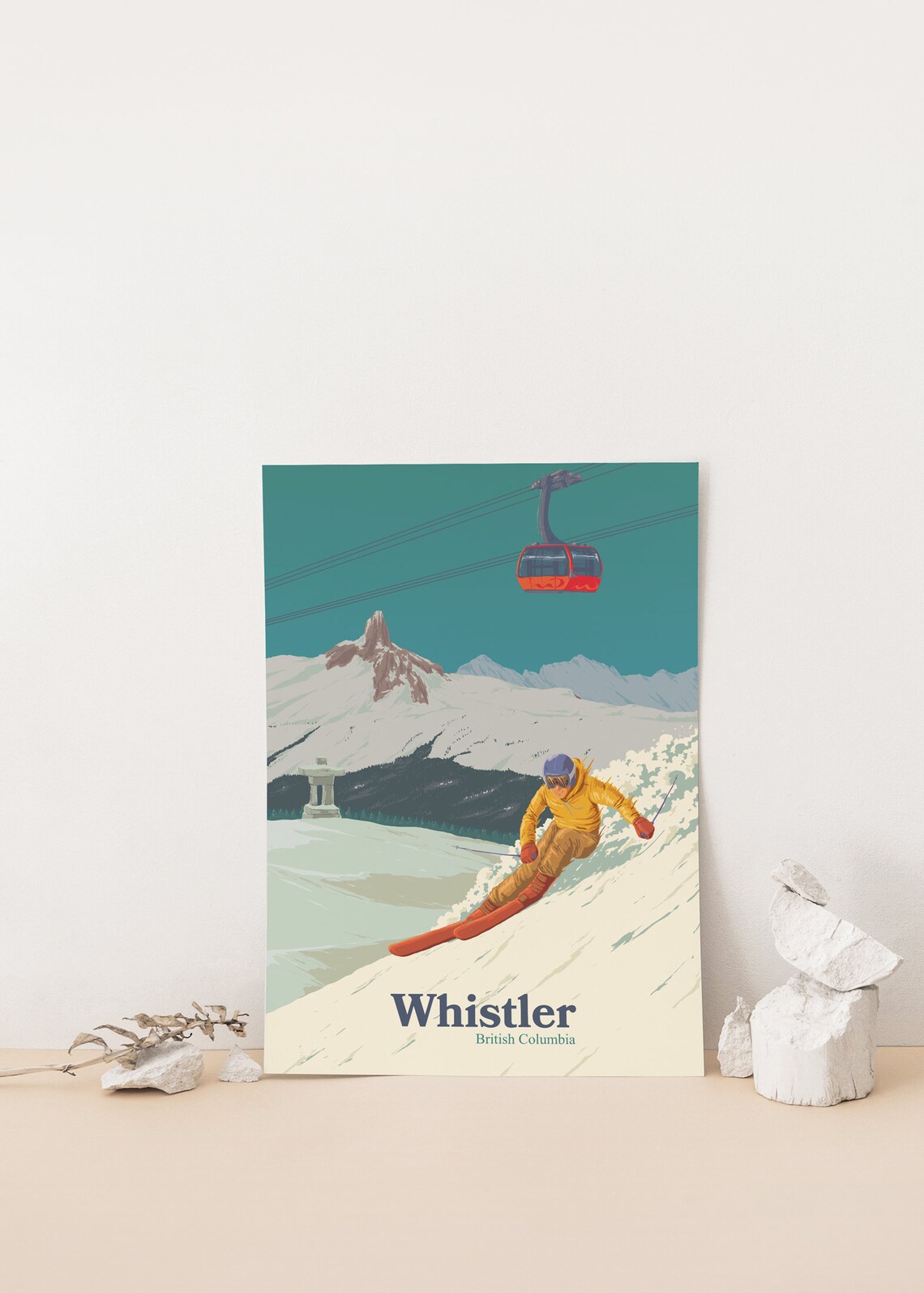 Whistler Blackcomb Ski Resort Travel Poster, Canada - Image 4