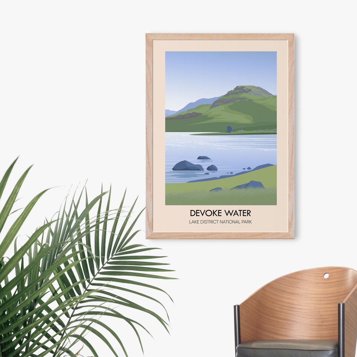 Devoke Water Lake District National Park Fell Boathouse Poster - Image 3