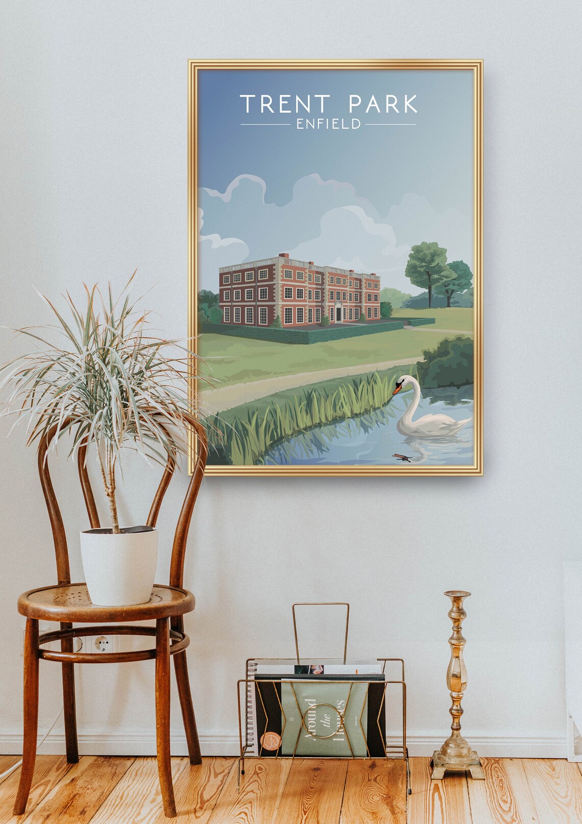 Trent Park Vintage Travel Poster, North London - Image 2