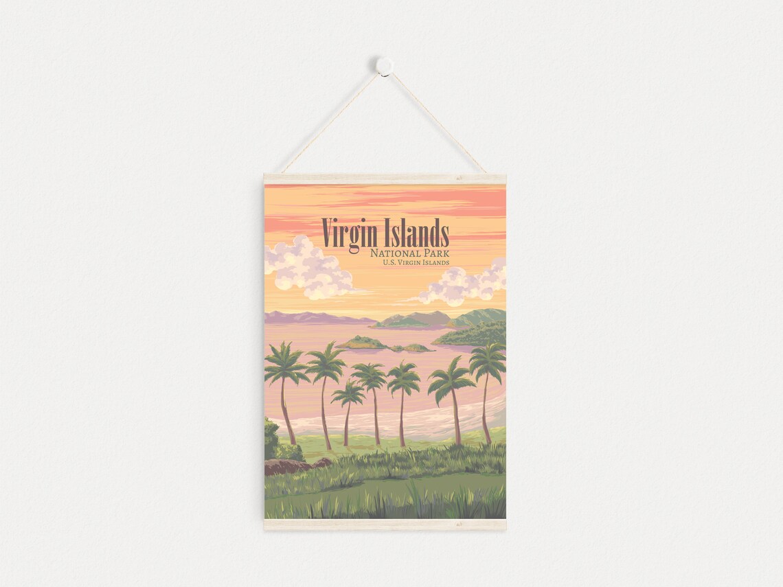 Virgin Islands National Park Vintage Travel Poster - Image 4